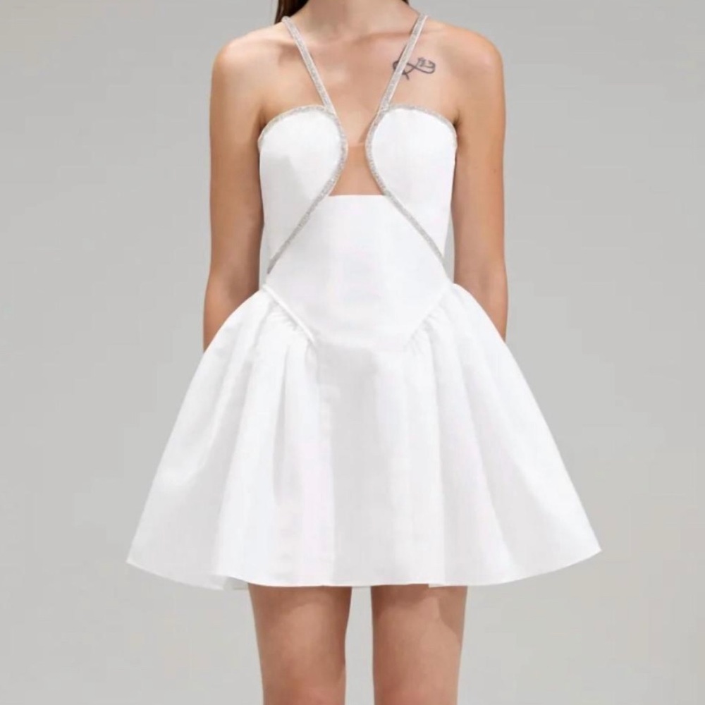 Self Portrait Taffetta Flared Dress